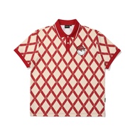 25 Korean Golf Clothing Malbon Mens Striped Stitching Short-sleeved T-shirt Light Sports Breathable 