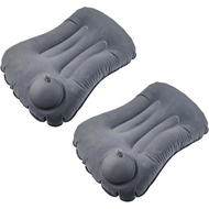 2 Pek Bantal Inflatable Ultralight 17 inci, Bantal Perjalanan, Bantal Perkhemahan untuk Sokongan Leh