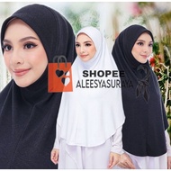 Tudung Sarung Denim Hitam & Putih Awning Lembut Size S / M / L / XL / 2XL / 3XL / 4XL / 5XL