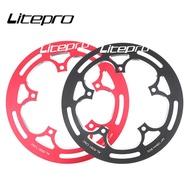 Litepro 54T Protective Chainring Crankset 52/53T Sprocket Folding Bike Aluminum Alloy Bicycle Single Chainwheel-Protector