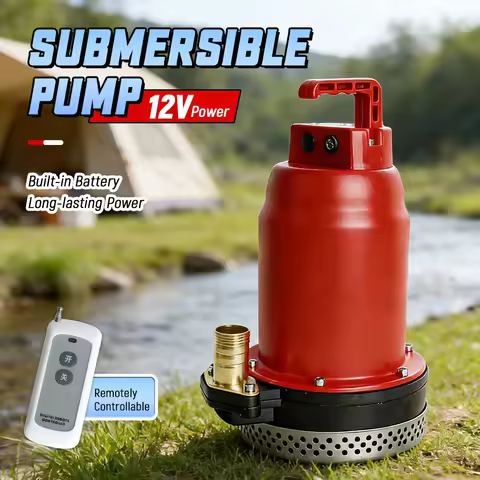 Rechargeable Lithium Battery DC Submersible Pump Remote Control 12V 200W High Flow 3.5m³/H 7M Head A