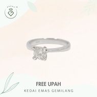 [Kedai Emas Gemilang] 2002114 {YS} 0.39Ct Diamond White Gold Ring (16007712) (10) (2.73G) [750 Gold]