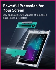 ✈ ⊕ ESR for iPad Pro 13 (2024) Tempered Glass 2 Pack, Tempered Glass Screen Protector, Clear