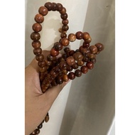 TASBIH RAJA KAYU PINES CYPRUS Asli Kayu kapal Nabi Nuh 7.5mm@9mm 99 biji