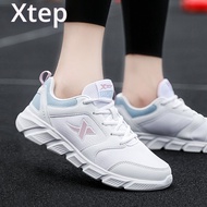 XTEP | รองเท้าวิ่งผู้หญิง XTEP ฤดูใบไม้ผลิ 2026 รองเท้าวิ่งลำลองกันน้ำสีขาว รองเท้าวิ่งกลางแจ้ง รองเ