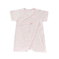 【日本OP mini】新生兒蝴蝶衣 短袖側開連身衣/嬰兒包屁衣 粉紅