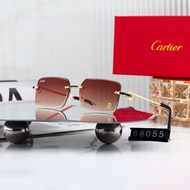 Cartier Classic Frameless Square Sunglasses Fashion Simple Sunscreen HD Sunglasses WM88055