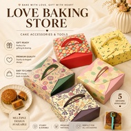 LBS • 4 Cavity  63g - 80g Portable Mooncake box Baking Packaging Box Kotak Kuih Raya 4粒63克 - 80克月饼包装