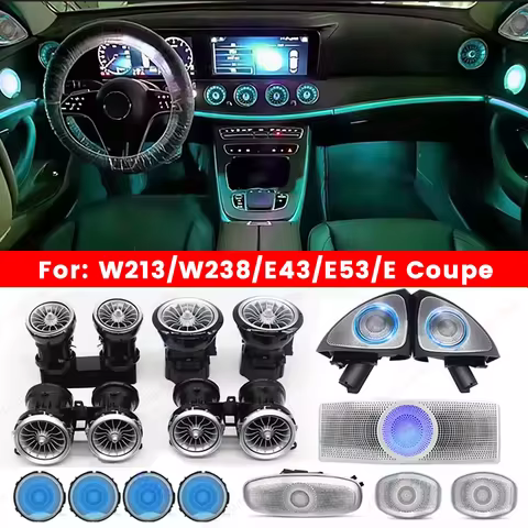 Air Vents 3D Rotating Tweeter Speaker For Mercedes Benz E-Class W213 Coupe AMG E43 E53 E250 Ambient 