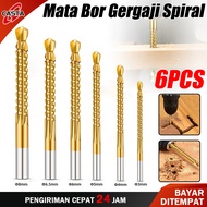 CASTA Set Mata Bor Kobalt HSS + Lapisan Titanium 6 Pcs – Kepala Bulat Universal untuk Pengeboran Kay