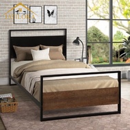 dipan besi-ranjang besi-dipan kayu-tempat tidur industrial-divan 160