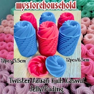 Acuan Kaswi 12PCS Plastic Jelly Mould Puding Mould Acuan Kaswi Viral Twister