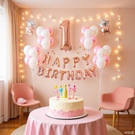 1-90 Years Old Number+HAPPYBIRTHDAY Multicolor Birthday Balloon Balloon