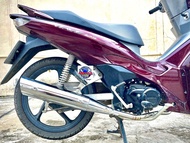 ท่อW125i ปี23-25 ผ่าหมกกึ่งเปิด ปลายทรง125 เงา คอไล่