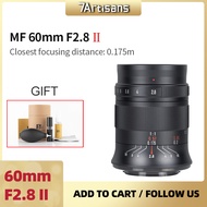 7artisans 7 artisans 60mm f2.8 II 1:1 Macro Lens Compatible with Canon EOSM EOSR/Sony E/Fuji FX/M43/