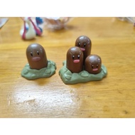 Pokemon Tomy Diglette Dugtrio Set