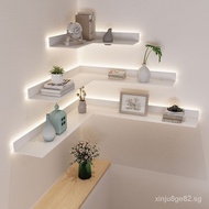 [Ready stock]Nordic-Style Luminous Shelf Partition Simple Modern Wall-Mounted Display Shelf Decoration Shelf Bookshelf Wall Mounted Storage Rack