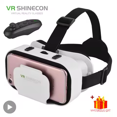 Shinecon VR Glasses 3D Headset Virtual Reality Device Helmet Goggles Lenses Mobile Smartphone Smart 