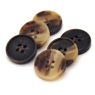 15/18/20/25/28mm Large Men Blazer Resin Horn Buttons For Needlework Classical Male Coat Suit Knit Handmade Decorations Sewing Button Brown Beige Black