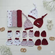Bundle Set Newborn Baby Swaddle blanket Knot Hat mittens 9in1 Swaddle Hat Sartaki Newborn Baby