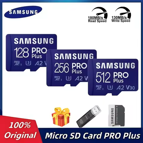 Original Samsung PRO Plus 512GB 256GB 128GB MicroSD Memory Card C10 U3 A2 V30 4K Memory TF Card for 