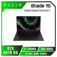 Razer Blade 15 RZ09-0485ZTD3-R3T1 經典黑 發光標誌 雷蛇輕薄電競筆電/i7-13800H/RTX 4070 8G/16GB DDR5/1TB PCIe/15.6吋 QHD 240Hz/W11/全彩RGB背光鍵盤