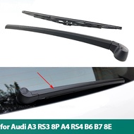 Car Rear Windshield Wiper Arm Blade Set Black Replacement for Audi A3 RS3 8P A4 RS4 B6 B7 8E 8E99554