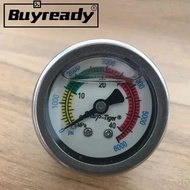 M10X1 Pressure Gage For 4500psi 300bar 30mpa 3 Stage 4 Stage Pump Maximum Scale 6000psi 400bar 40mpa