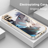 Anime profile Golden Edge Back Cover Case for Samsung Galaxy F12 M12 A12s A12 Nacho A12 India Silicone Lens Protect Phone Casing