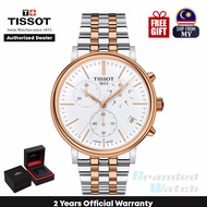 [Official Warranty] Tissot T122.417.22.011.00 Men's Carson Premium Chronograph Swiss Made Rose Gold Stainless Steel Man WatchT1224172201100 (watch for men / jam tangan lelaki / tissot watch for men / tissot watch / men watch)