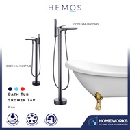 HEMOS BATHROOM FAUCET BRASS MIXER HOT COLD FLOOR MOUNT BATH TUB SHOWER TAP HM-13007-MB,MG