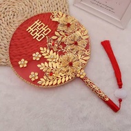 Chinese Style Wedding Xiuhe Group Fan Bride Wedding Bouquet Ancient Style Wedding Fan Finished Produ