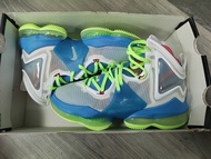 全新Nike LeBron 19 US8.5 26.5CM 藍綠