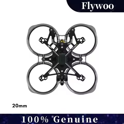 Flywoo FlyLens 75 1.6inch FPV Drone Frame Kit for O3 Lite O4 O4 Pro, Carbon Fiber RC Quadcopter DIY