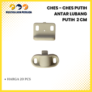 (20 pcs)Klip Pintu Lemari Ches Ches Putih 2 Cm Plastik Murah Bukan Engsel Kaca