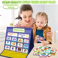 [Homyl1] Kids Visual Schedule Chart Calendar Weekly Planner Visual Behavioral Routine