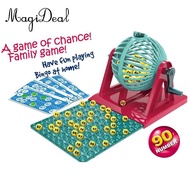 MagiDeal Bingo Game Set, Traditional Bingo Balls with Cage for Bar Meetings, Travel