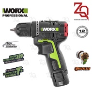 WORX WU130 - 12V 2.0 Ah Max Lithium-Ion Cordless 10MM BL BRUSHLESS DRILL DRIVER - Double Battery Drill Driver