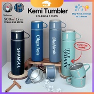 Kemi Tumbler - Custom Name Tumbler 500ml Tahan Sejuk Panas Personalized Name Doorgift Customize Nama