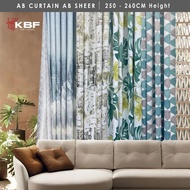 Asiancurtain AB Curtain Mix Hook/Eyelet Mix Langsir Blackout (250cm-260cm)