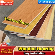 【3mm Thick】 Vinyl Floor Sticker Self Adhesive 3mm Thick vinyl tiles self adhesive  91X15cm Wooden Fl