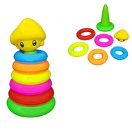 READY STOCKSTACKING  UP RING TOWER TOY/  KIDS RAINBOW RING TOWER/ KIDS STACK UP TOYS