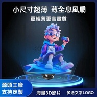 Online Small Size Blindfold 3d Holographic Blue Luck Three-Dimensional Suspension Rotating led Light