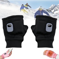 Portable Heated Gloves, 3-Second Instant Smart Thermostatic Electric  Heated Fingerless Gloves for W