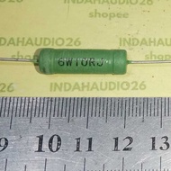 HIJAU 6W10RJ GREEN 10R 6W WIREWOUND RESISTORS 10r 6watt copper feet 10 ohm 6 watt resistor 10 ohm 6 