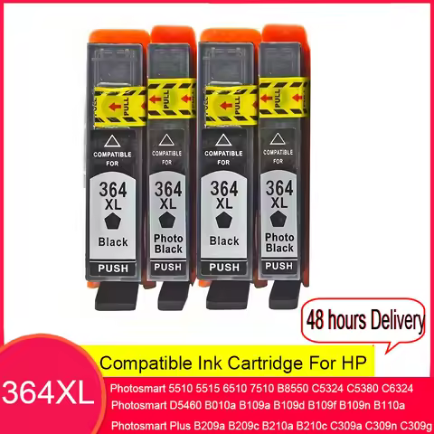 364XL Ink Cartridge Compatible for HP 364 Photosmart 5510 5515 6510 B010a B109a B209a 3070A 3520 352
