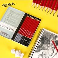 [Giao Hỏa Tốc] Bộ Bút Chì Cao Cấp Mont Marte Độ cứng từ 2H 8B 12 chiếc/hộp Graphite Pencils Signatur