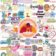 100PCS Vibrant Friendship Quotes Stickers Collection, Colorful and Inspiring Design for Everyday Use