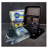 PackagingYA ORIPACK MIKA BENTO 4 SET STANDARD BENTO BOX MIKA BENTO PET DISPOSABLE PLASTIC LUNCH BOX