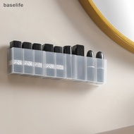 [baselife] Wall Mounted 3Grids Organizer Mirror Cabinet Self-adhesive Objects Storage Box [SG]